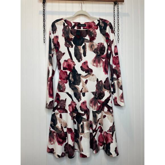 Ivanka Trump Multicolor Floral Long Sleeve Fit & Flare Mini Dress Size 6 - Picture 1 of 5